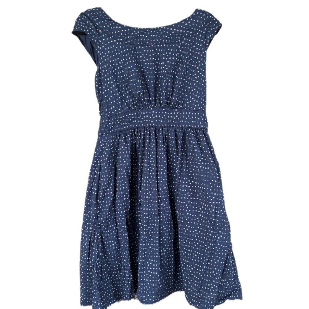 EMILY AND FIN Too Much Fun Dress in Blue Polka Dot (L)